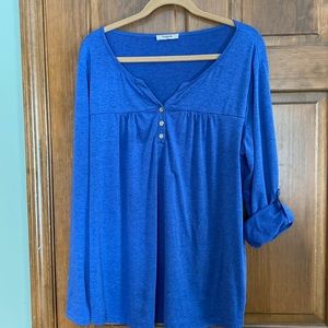 Timeson denim blue long sleeve top size XXL